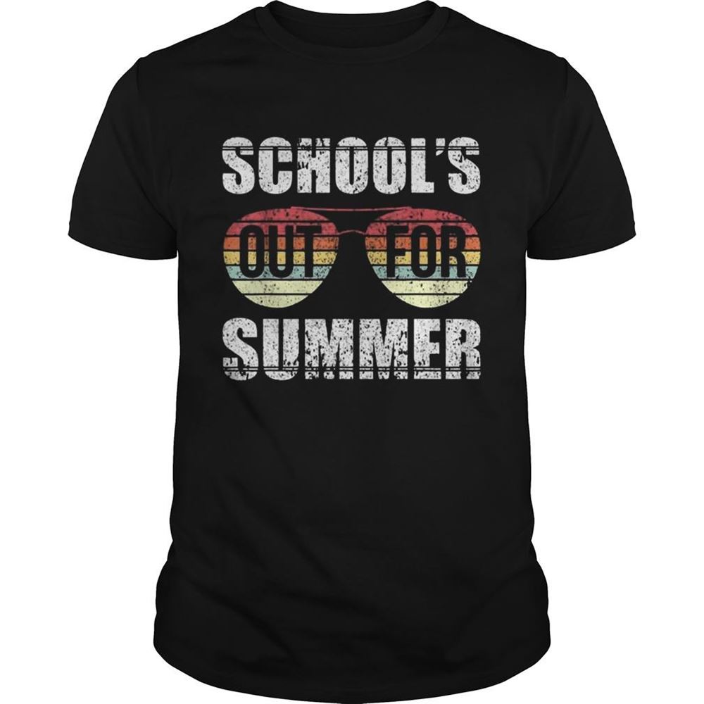 Happy Retro Last Day Of School Schools Out For Summer Teacher Gift Tshirt 
