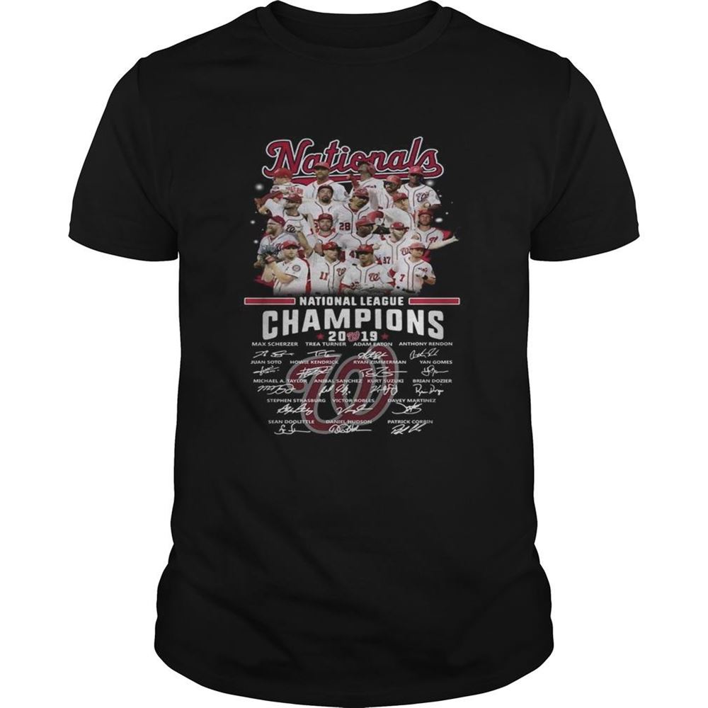 Attractive Washington Nationals League Champions 2019 Signature Shirt 
