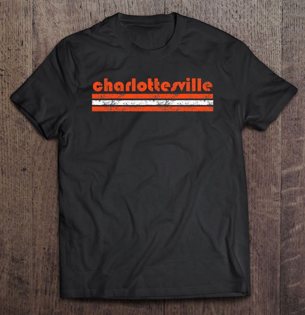 Awesome Charlottesville Virginia Retro Three Stripe Vintage 