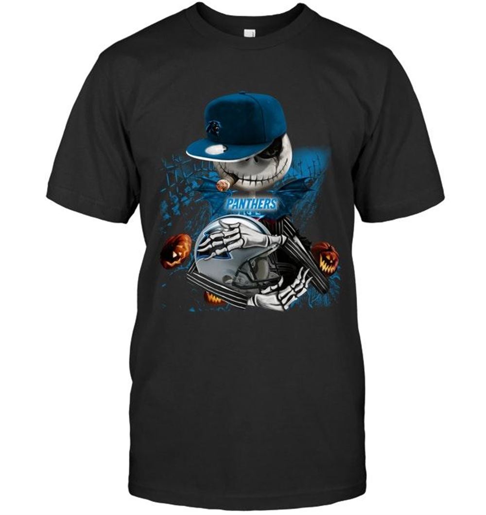 Interesting Nfl Carolina Panthers Fear The Carolina Panthers Jack Skellington Halloween Harvest Field Shirt 